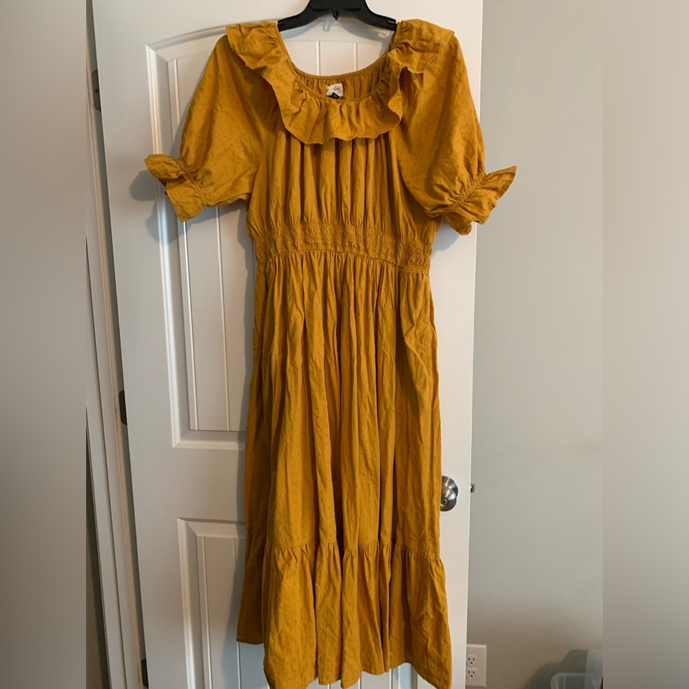 Cottage core mustard maxi dress - Universal Thread 100% cotton